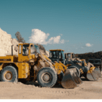Dozer dan grader berjejer